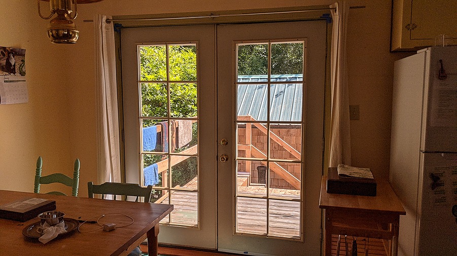 Dining room looking out to the deck