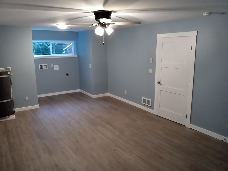 Finished basement apartment bedroom
